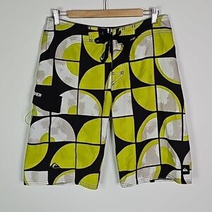 Quicksilver green and black 31" waist swim shorts